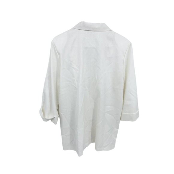 Modern Essentials White Blazer with Pockets One Button 3/4 Sleeve Size L - Picture 5 of 7
